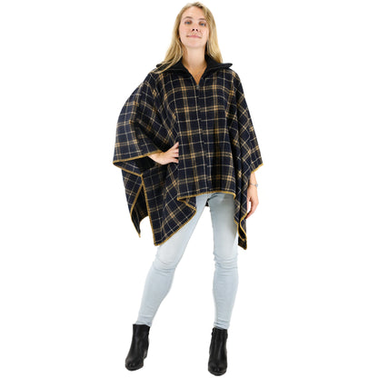 FLANNEL ZIPPER PONCHO TAPN622 (6PC)