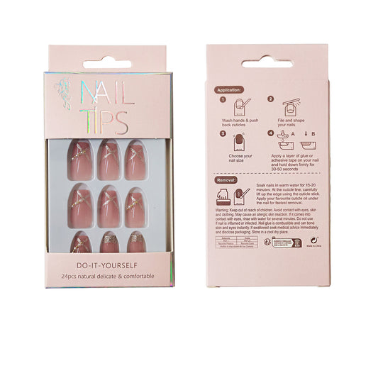 PEARL DECOR BALLERINA FAKE NAIL SET NA1201-76 (12PC)