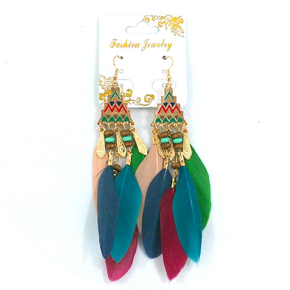 FEATHER EARRING 2826-61 (9PC)