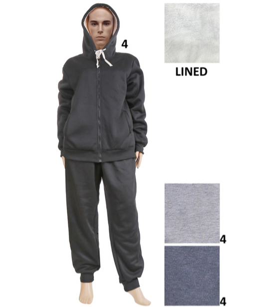 MEN'S WINTER LINING SWEATSUIT SETS P4016 (12PC)