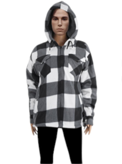 MEN'S PLAID HOODIE WINTER OUTERWEAR P4024 (12PC)