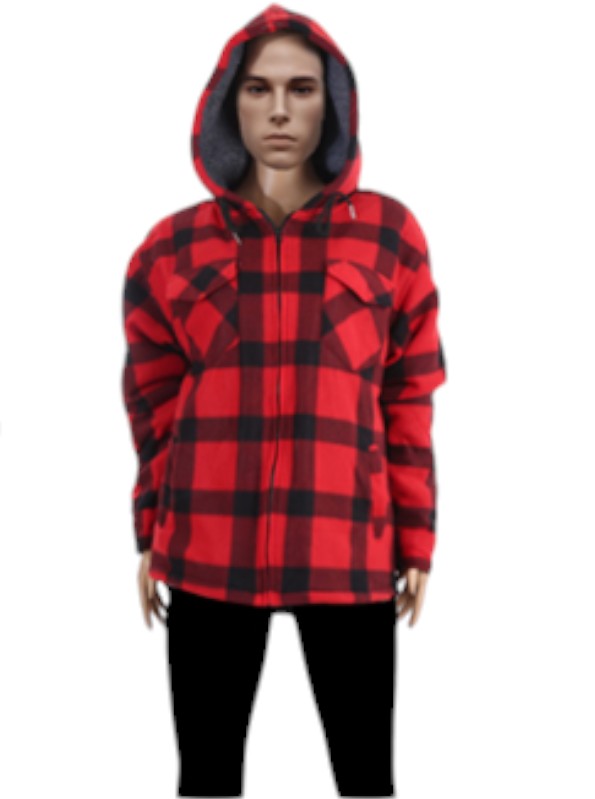 MEN'S PLAID HOODIE WINTER OUTERWEAR P4024 (12PC)