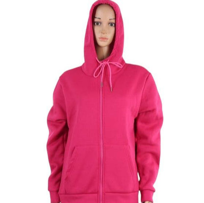 WOMEN'S HOODIE WINTER OUTERWEAR WITH ZIPPER P4025 (12PC)