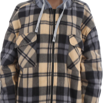 MEN'S PLAID HOODIE WINTER OUTERWEAR P4303 (12PC)