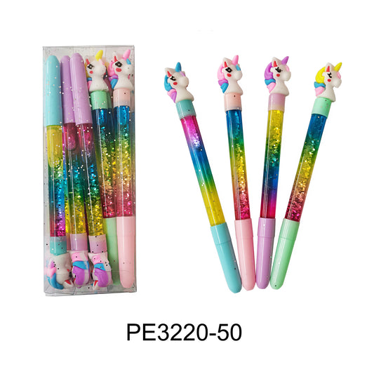 UNICORN LIQUID GLITTER PEN 3220-50  (12PC)