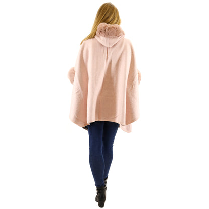 FUR HOODIE SHAWL P183(3PC)