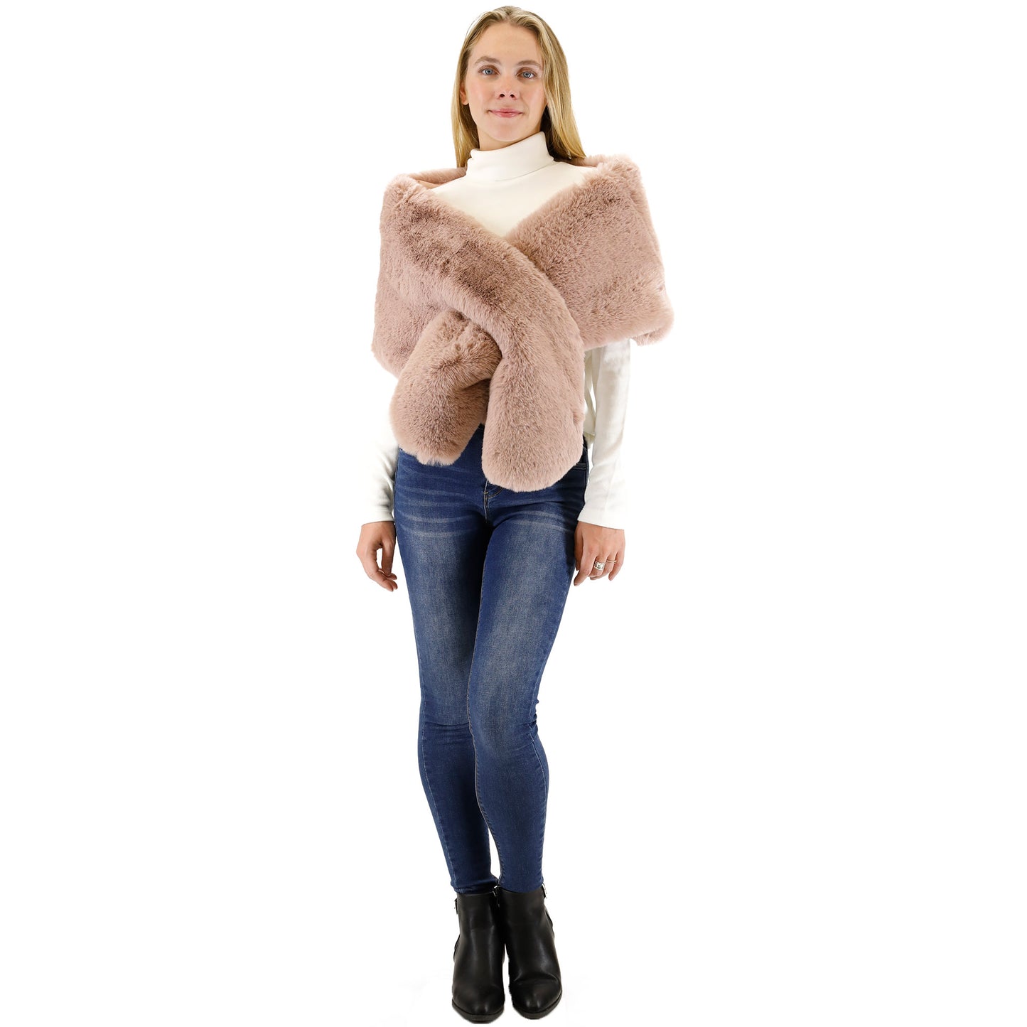 MINK FUR SHAWL P3735 (3PC)