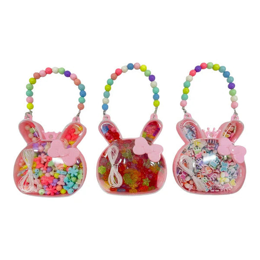 KIDS DIY BEADS KIT HAIR ACCESSORY SET BUNNY JK4305-2 (12PC)