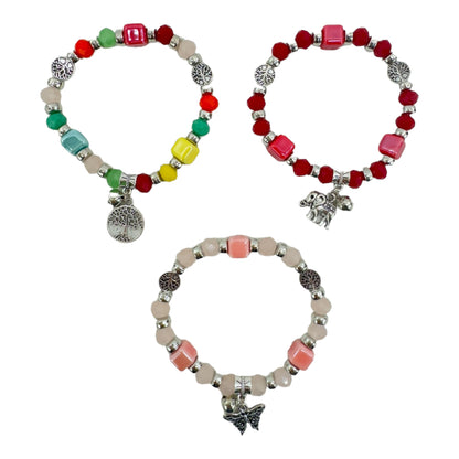 CHARM BEAD BRACELET 4225-2 (12PC)