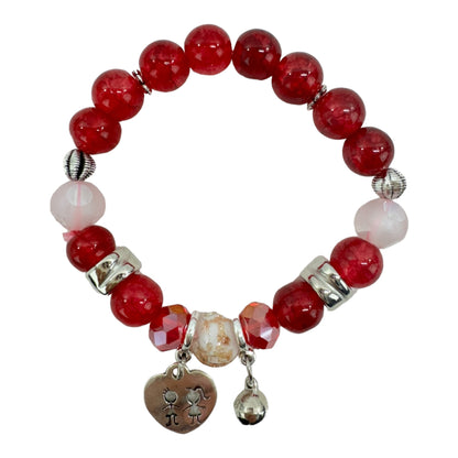 NATURAL STONE CHARM BRACELET BR4225-4 (12PC)