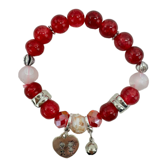 NATURAL STONE CHARM BRACELET 4225-4 (12PC)