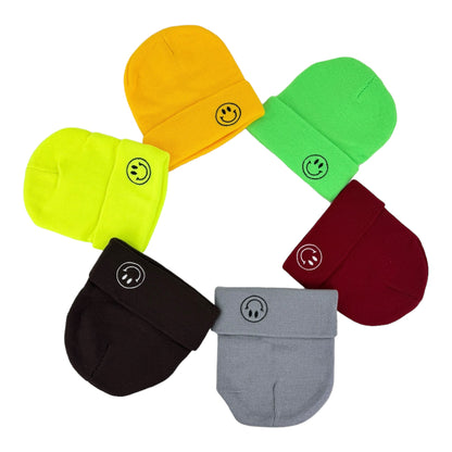 SMALL SOLID COLOR PLAIN LONG BEANIE HA4702-7 (12PC)