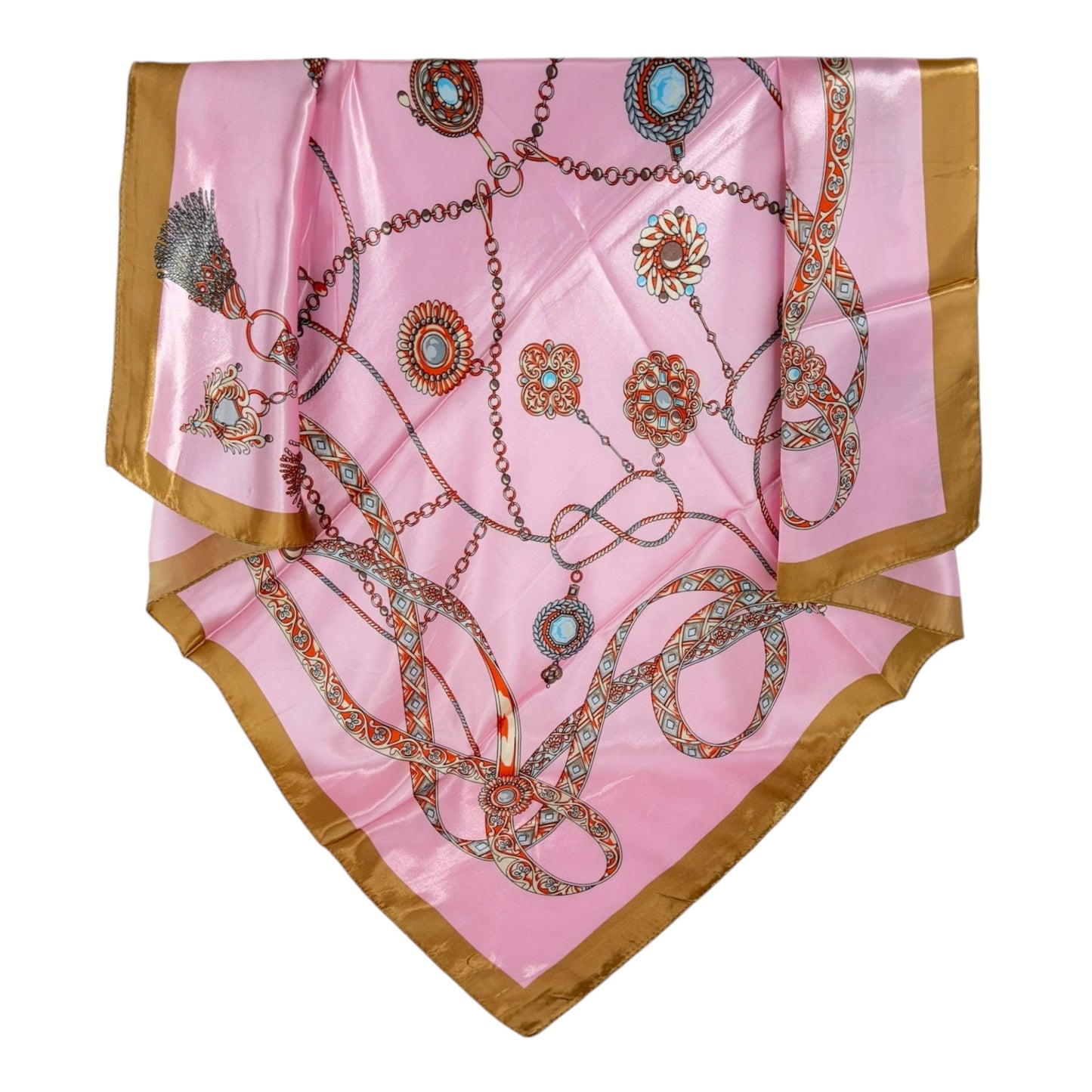 SATIN SCARF ROPE PATTERN ST113-29 (12PC)