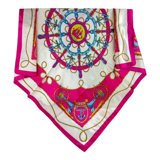 SATIN SCARF A WHEEL AND ANCHOR PATTERN ST4626-29 (12PC)