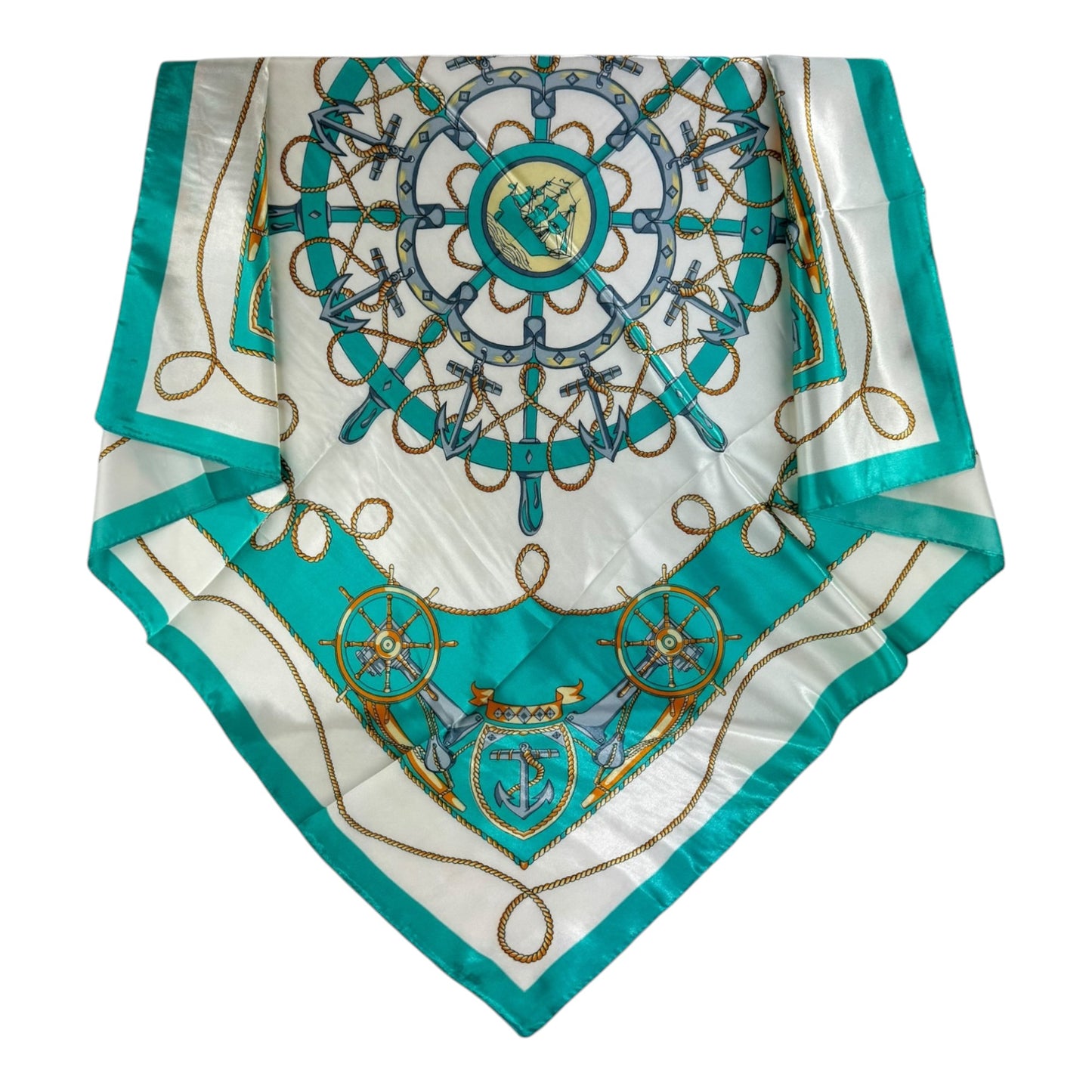 SATIN SCARF A WHEEL AND ANCHOR PATTERN ST4626-29 (12PC)