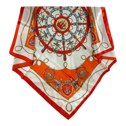 SATIN SCARF A WHEEL AND ANCHOR PATTERN ST4626-29 (12PC)