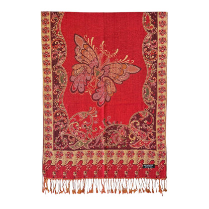 METALLIC PASHMINA BUTTERFLY SCF4815-9 (12PC)