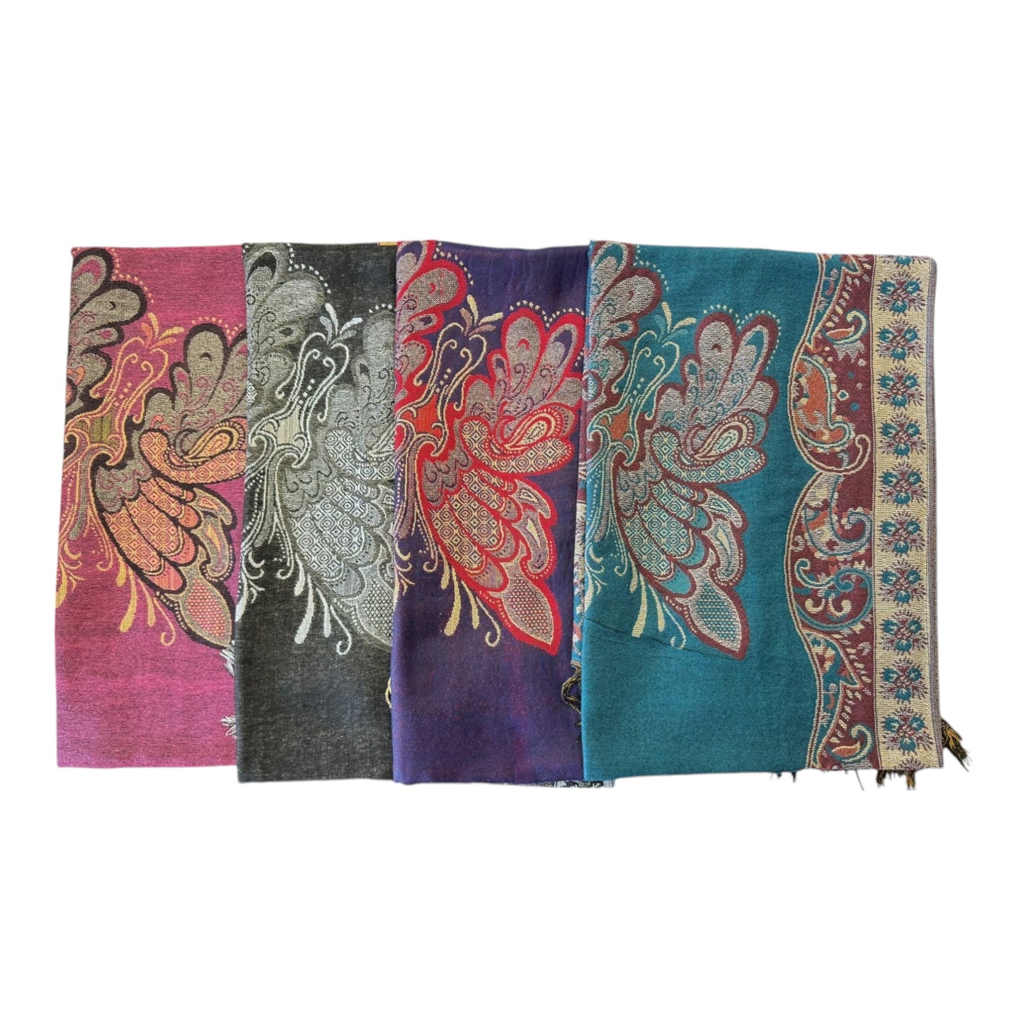 METALLIC PASHMINA BUTTERFLY SCF4815-9 (12PC)