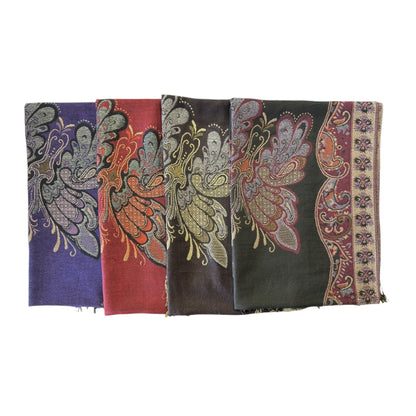 METALLIC PASHMINA BUTTERFLY SCF4815-9 (12PC)