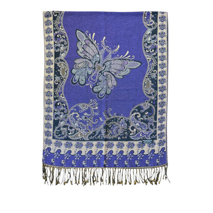 METALLIC PASHMINA BUTTERFLY SCF4815-9 (12PC)