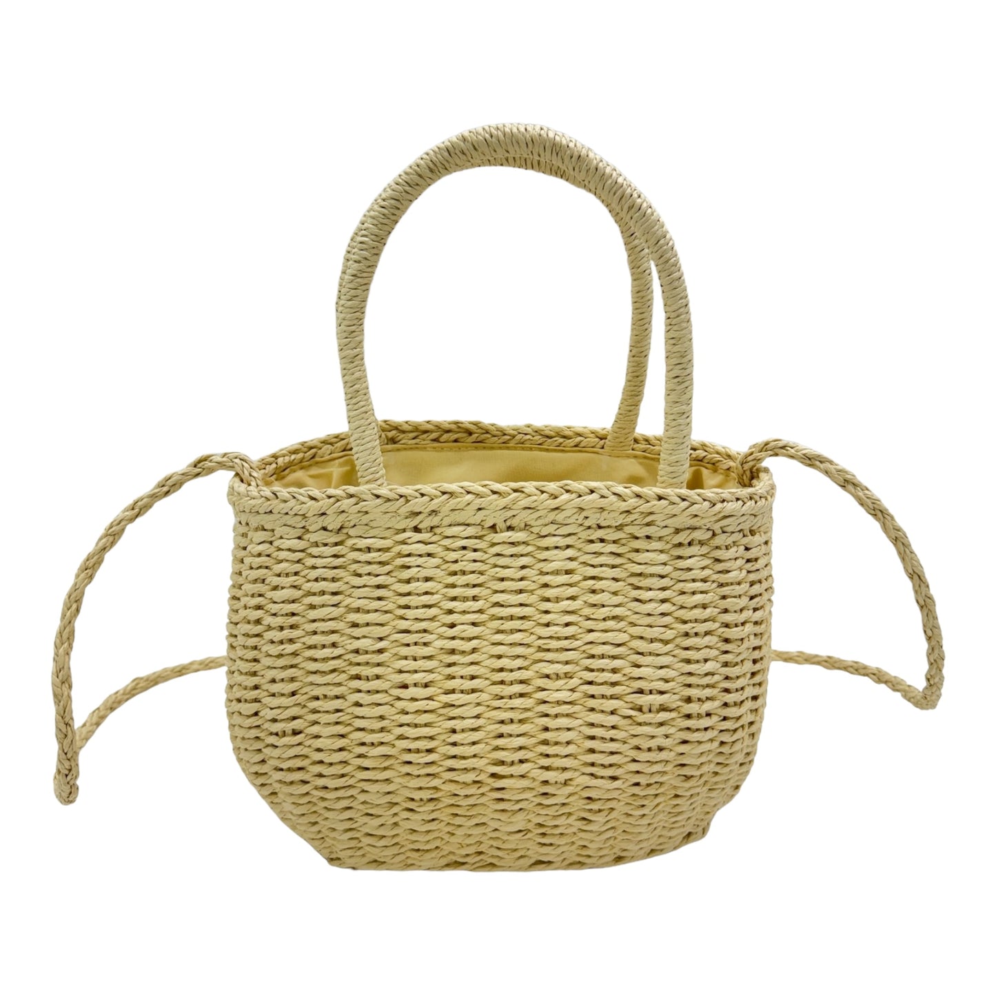 RATTAN BEACH TOTE SHOULDER BAG WITH SCARF 4225-4 (6PC)