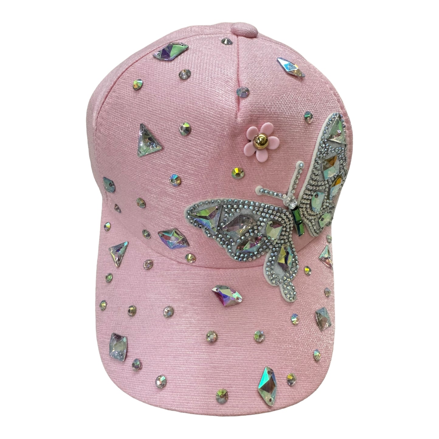 BUTTERFLY RHINESTONE CAP 31124-4 (12PC)