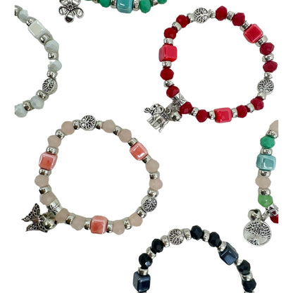 CHARM BEAD BRACELET 4225-2 (12PC)