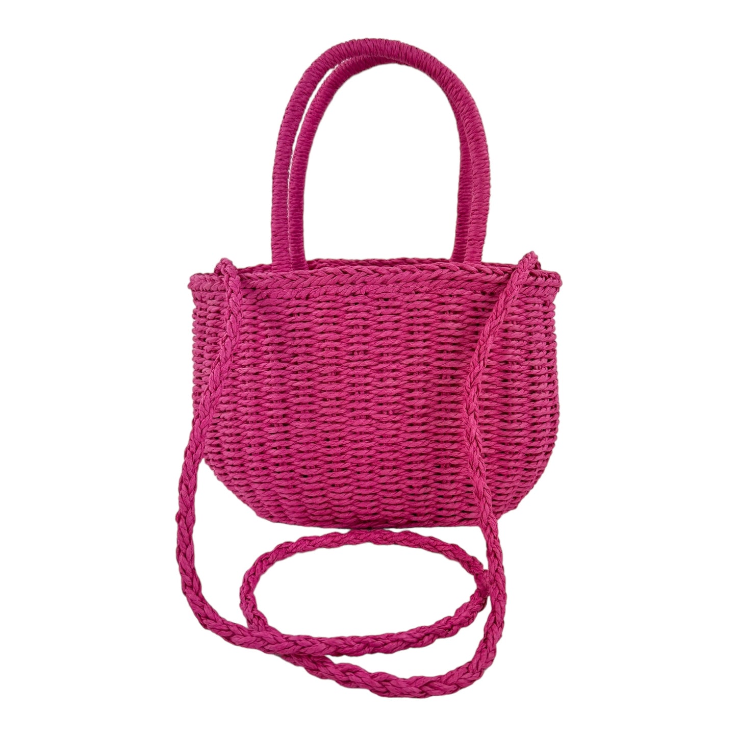 RATTAN BEACH TOTE SHOULDER BAG WITH SCARF 4225-4 (6PC)