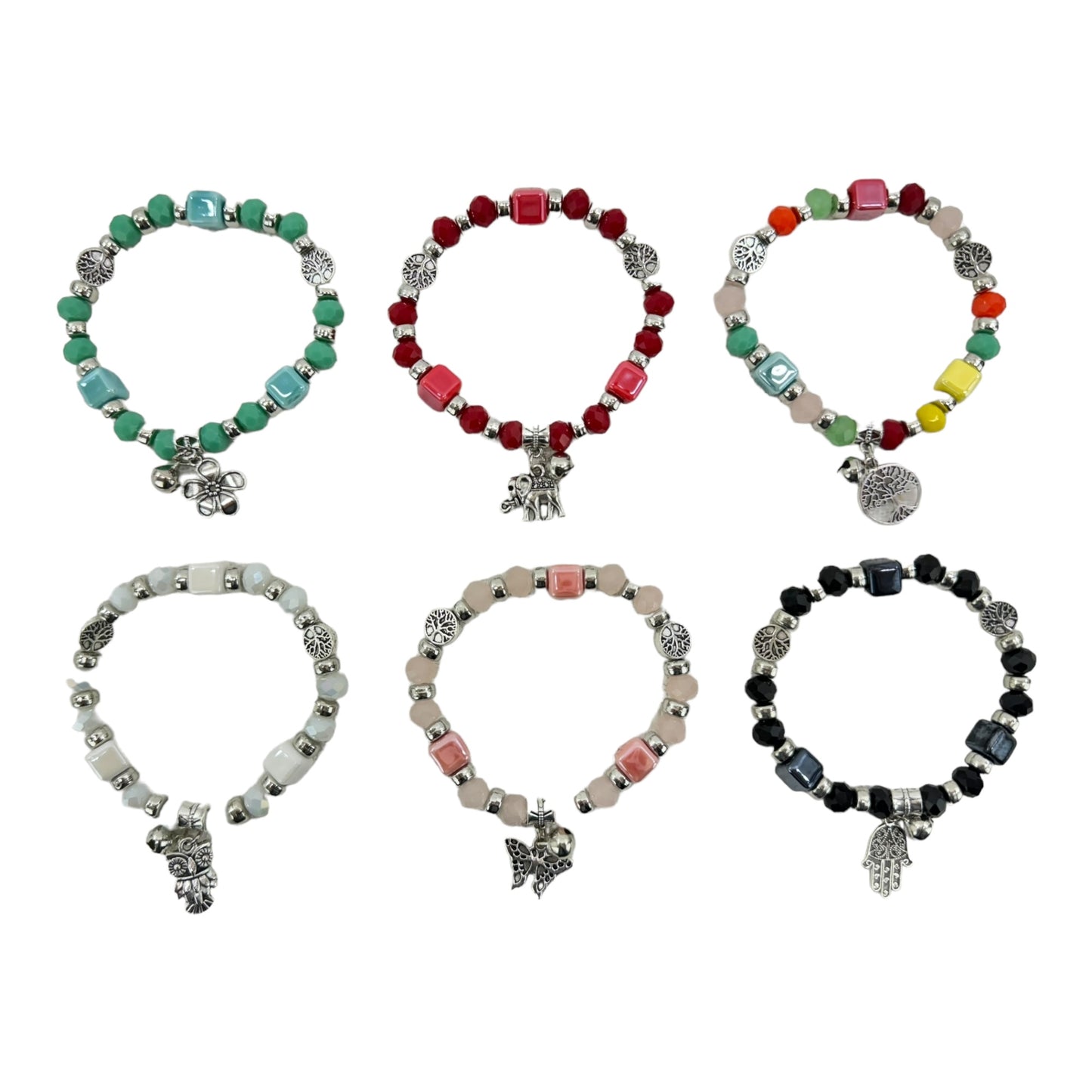 CHARM BEAD BRACELET 4225-2 (12PC)