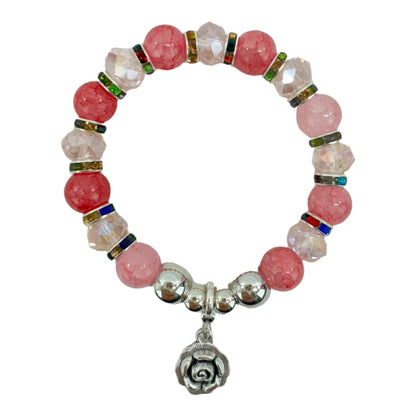 NATURAL STONE CHARM BRACELET 4225-3 (12PC)