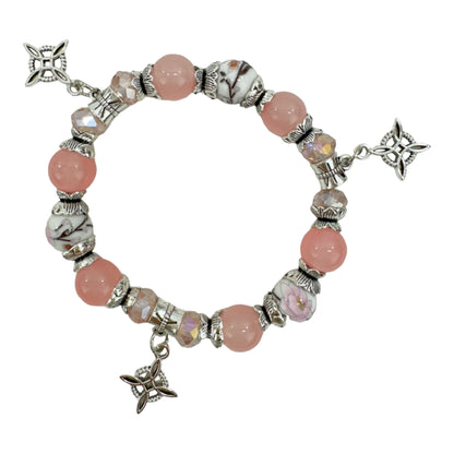 NATURAL STONE MULTI CHARM BRACELET 4226-8 (12PC)