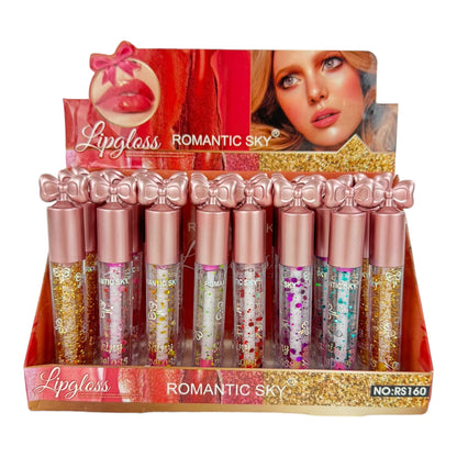 ROMANTIC GLITTER LIP GLOSS LC4604-11 (24PC)