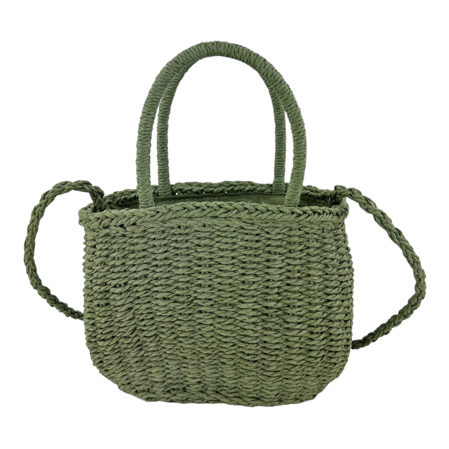 RATTAN BEACH TOTE SHOULDER BAG WITH SCARF 4225-4 (6PC)