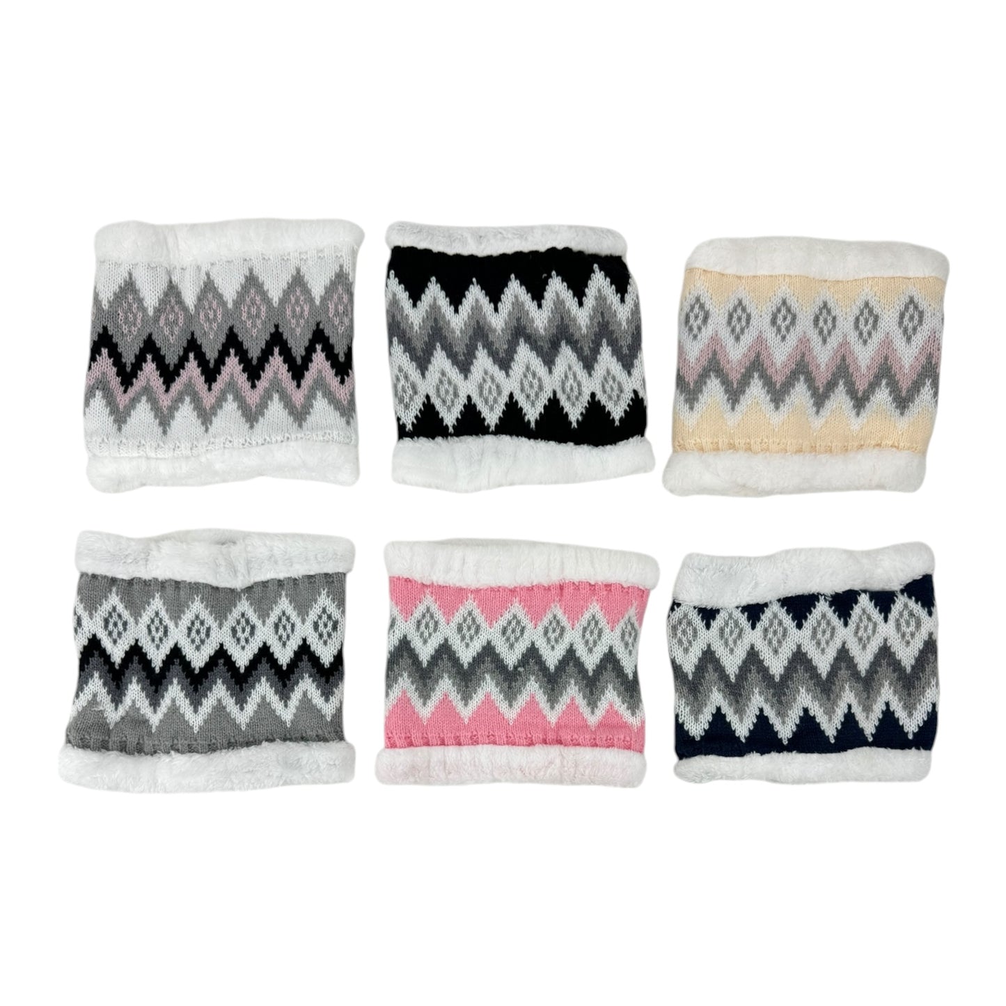 POM POM KNITTED BEANIE WITH NECK WARMER JH4730-5(12SET)