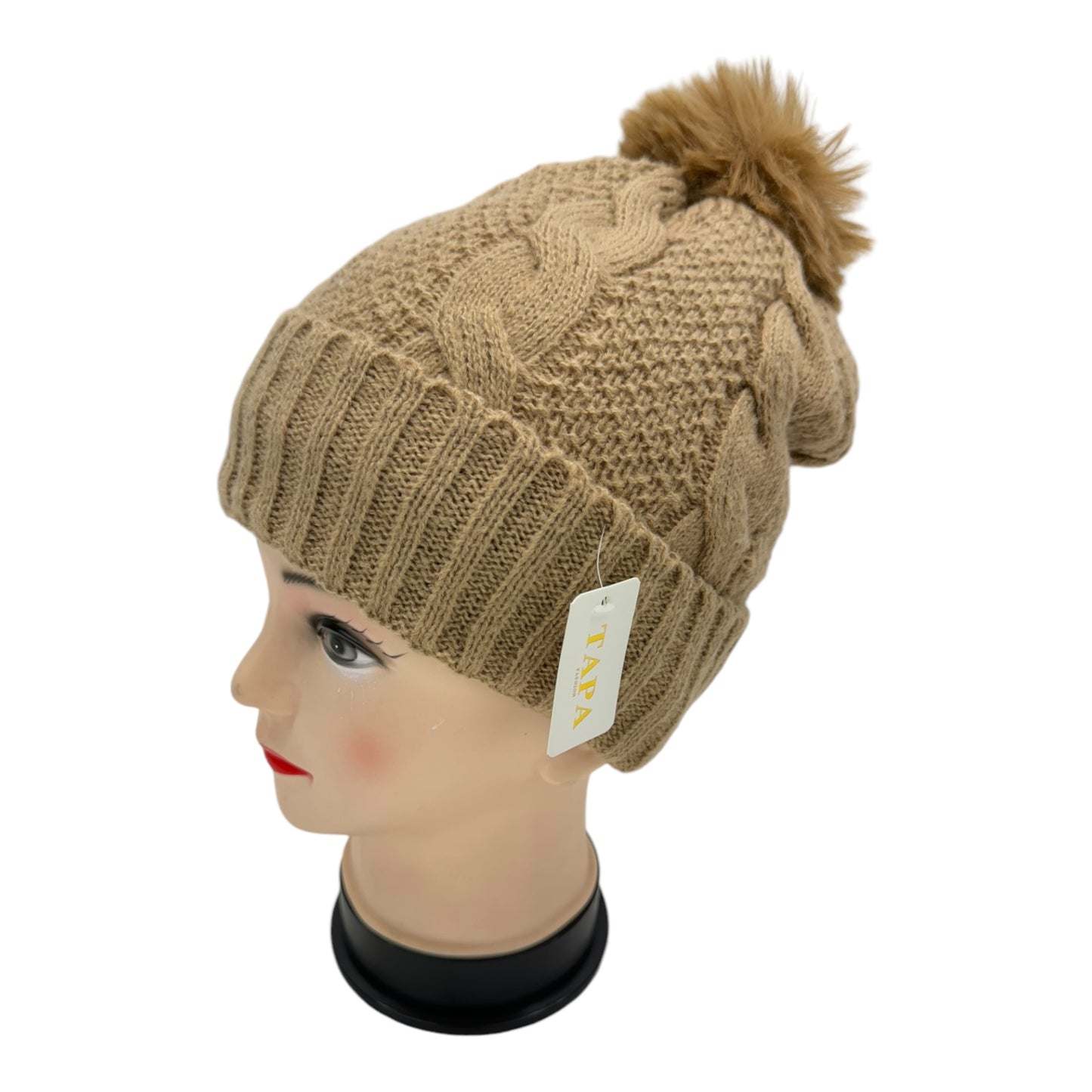 POM POM KNITTED BEANIE SS4717-21 (12PC)