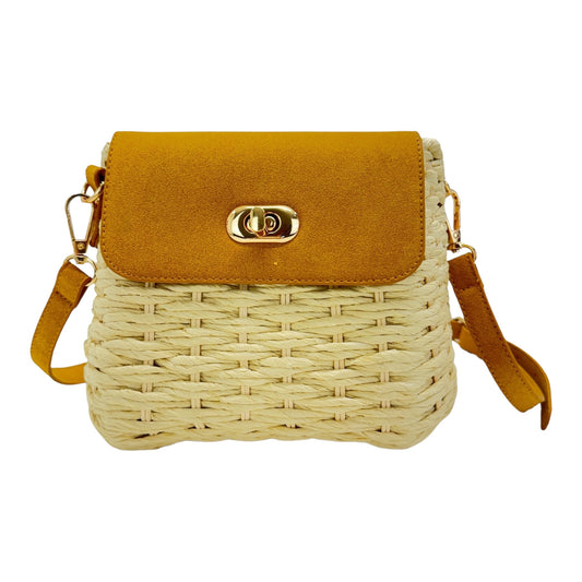 RATTAN BEACH SHOULDER CROSSBODY BAG 4225-10 (6PC)