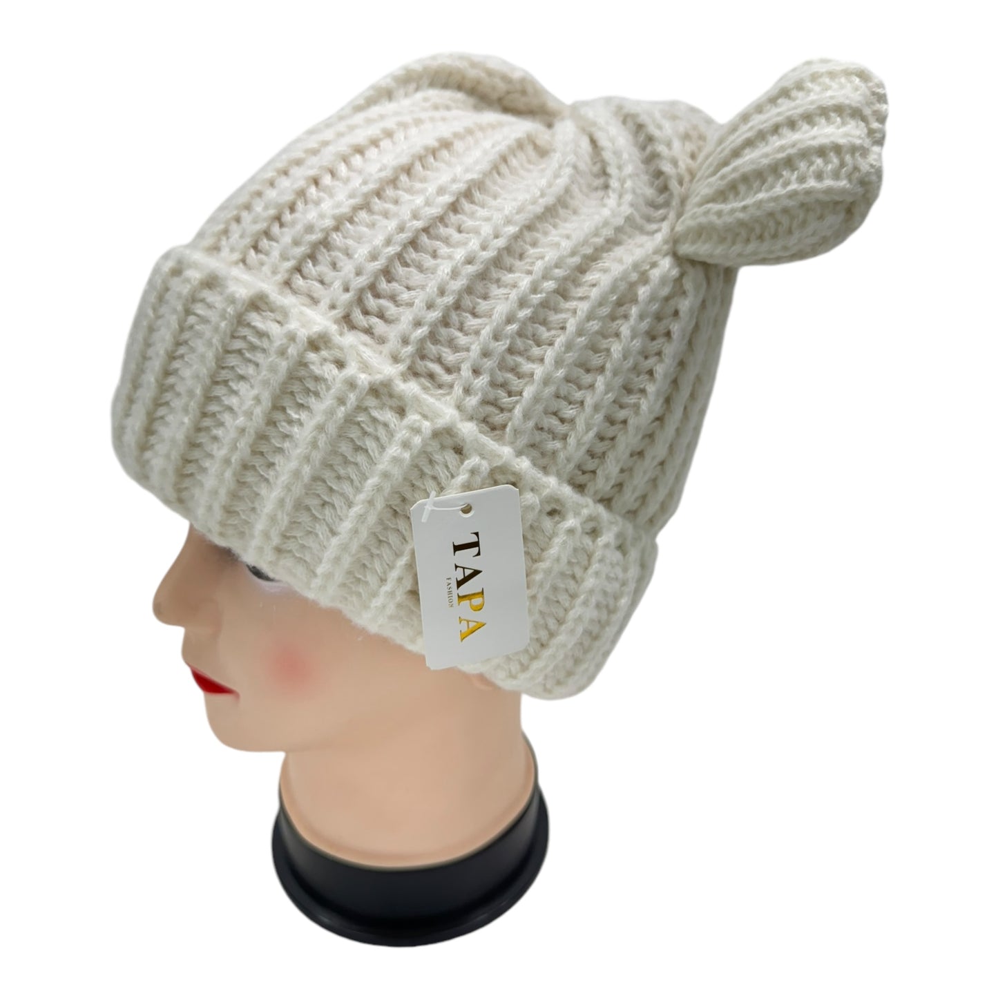 DOUBLE BALL KNITTED BEANIE SS4717-27 (12PC)