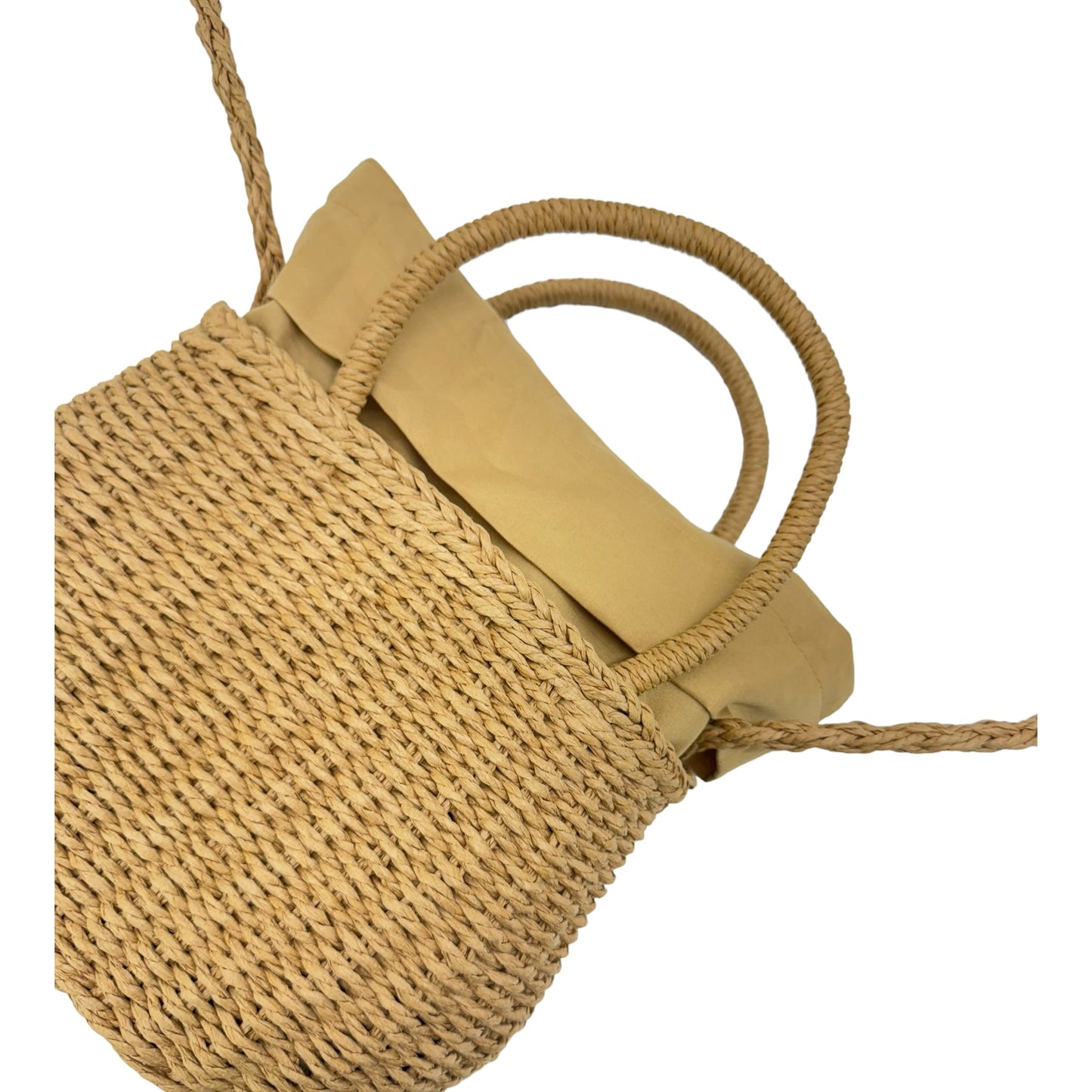 RATTAN BEACH TOTE SHOULDER BAG WITH SCARF 4225-4 (6PC)