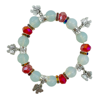 NATURAL STONE MULTI CHARM BRACELET 4226-1 (12PC)