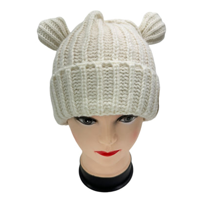 DOUBLE BALL KNITTED BEANIE SS4717-27 (12PC)