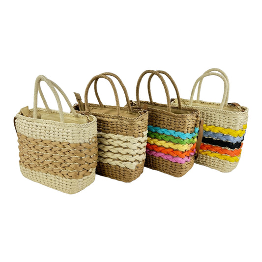 RATTAN BEACH TOTE SHOULDER BAG 4225-1 (6PC)