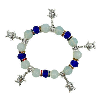 NATURAL STONE MULTI CHARM BRACELET 4226-1 (12PC)