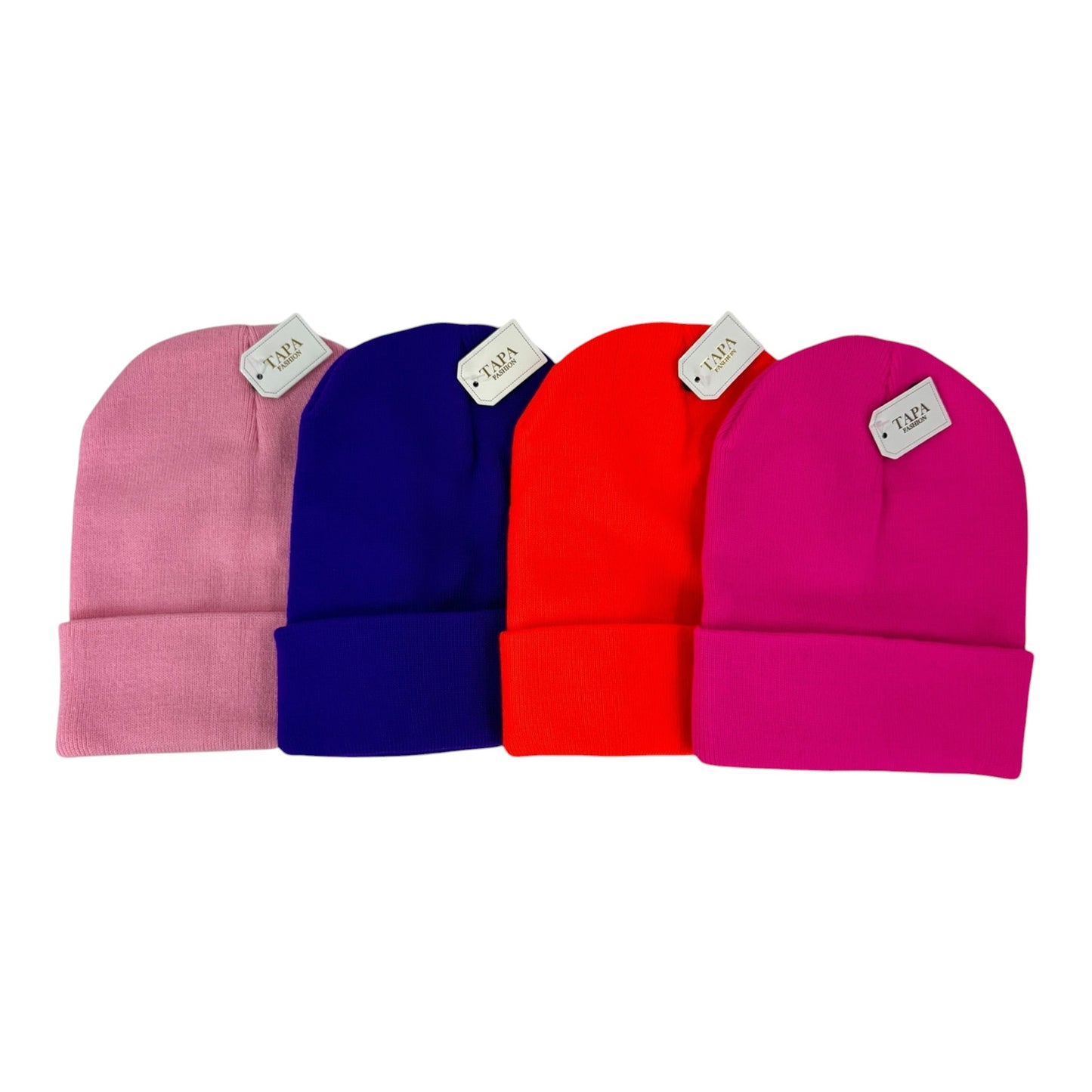 SOLID COLOR PLAIN LONG BEANIE BP100 (12PC)