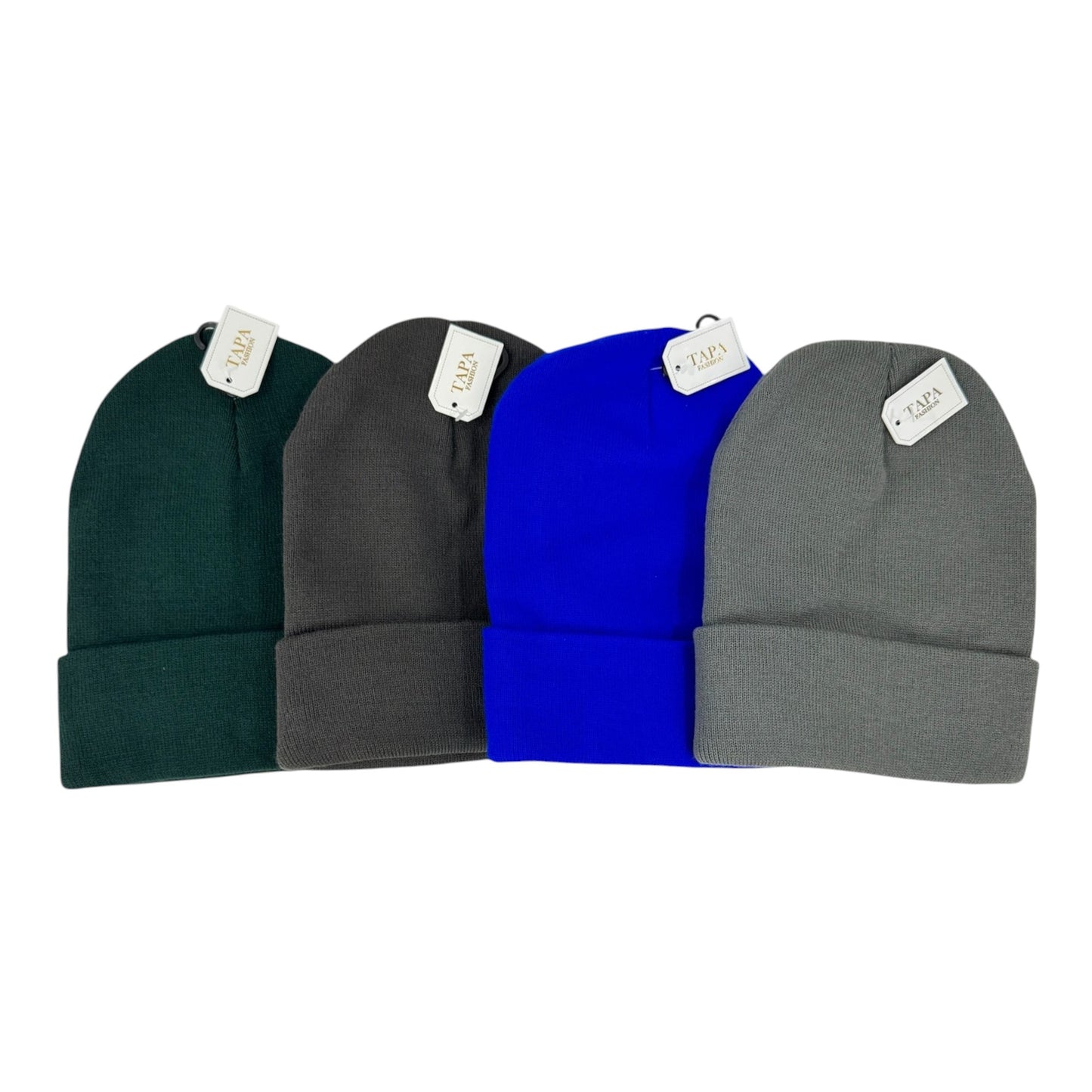 SOLID COLOR PLAIN LONG BEANIE BP100 (12PC)