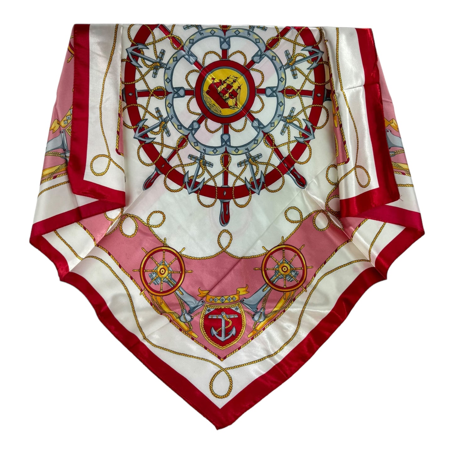 SATIN SCARF A WHEEL AND ANCHOR PATTERN ST4626-29 (12PC)