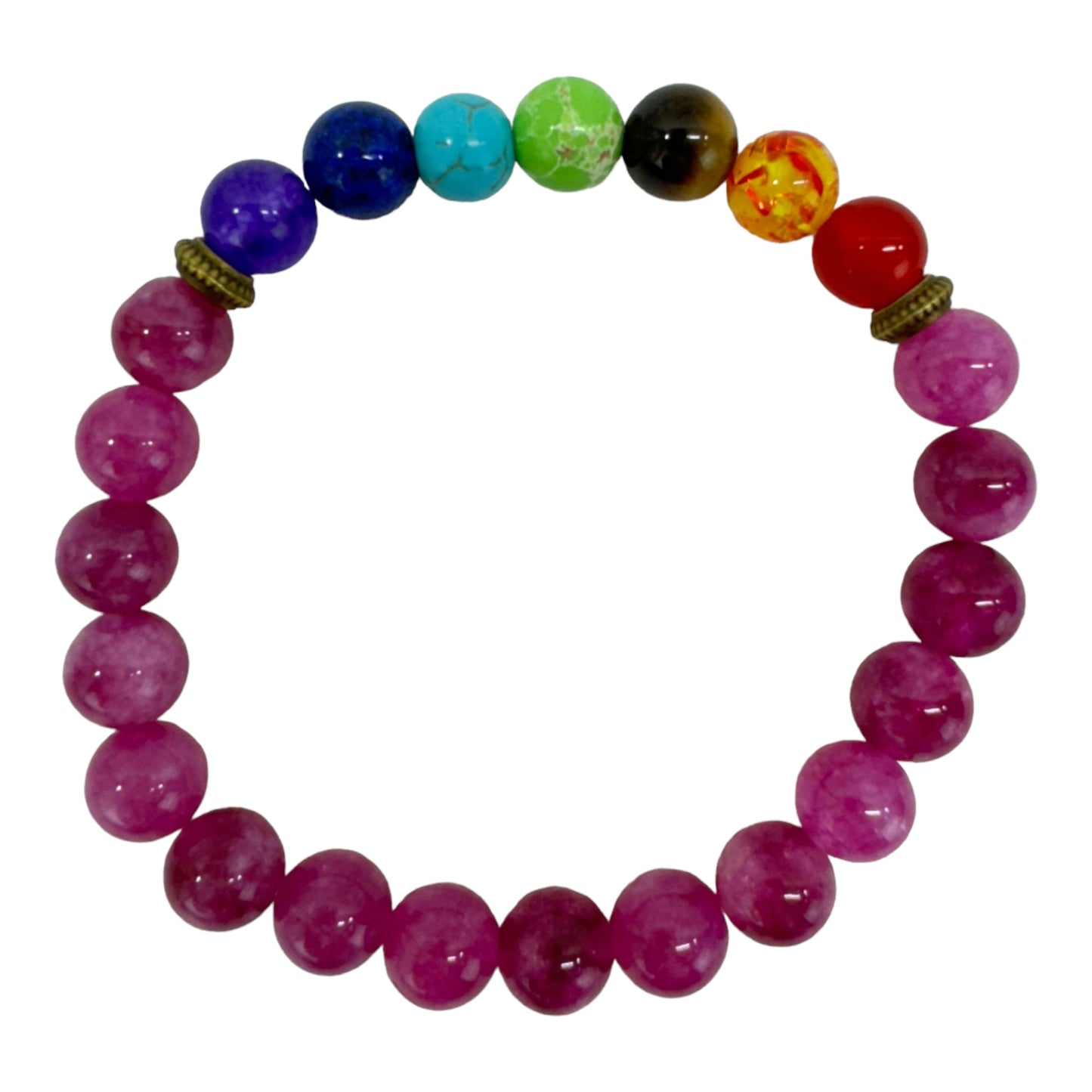 NATURAL STONE 7 CHAKRA HEALING BRACELET 3677 (12PC)