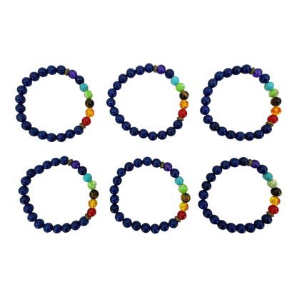 NATURAL STONE 7 CHAKRA HEALING BRACELET 9770 (12PC)