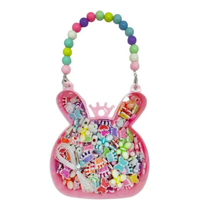 KIDS DIY BEADS KIT HAIR ACCESSORY SET BUNNY JK4305-2 (12PC)