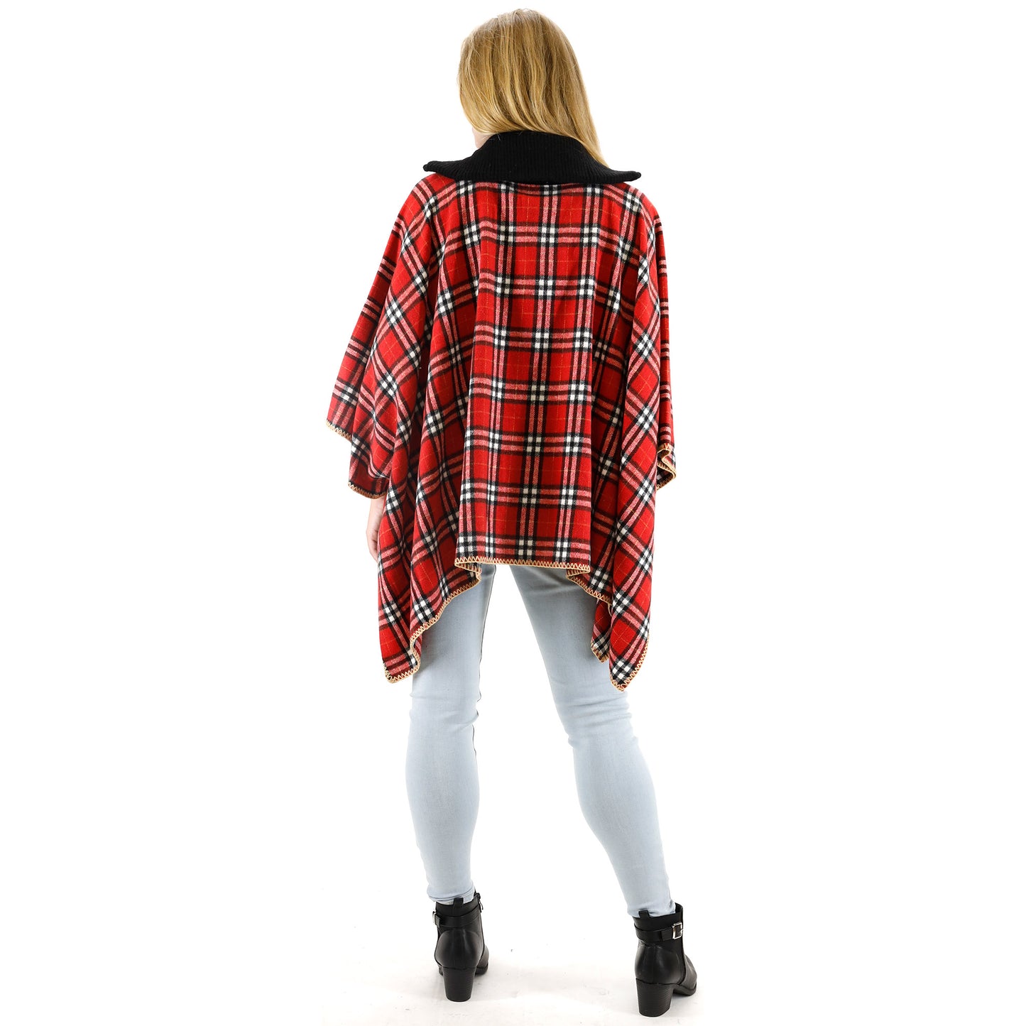 FLANNEL ZIPPER PONCHO TAPN622 (6PC)