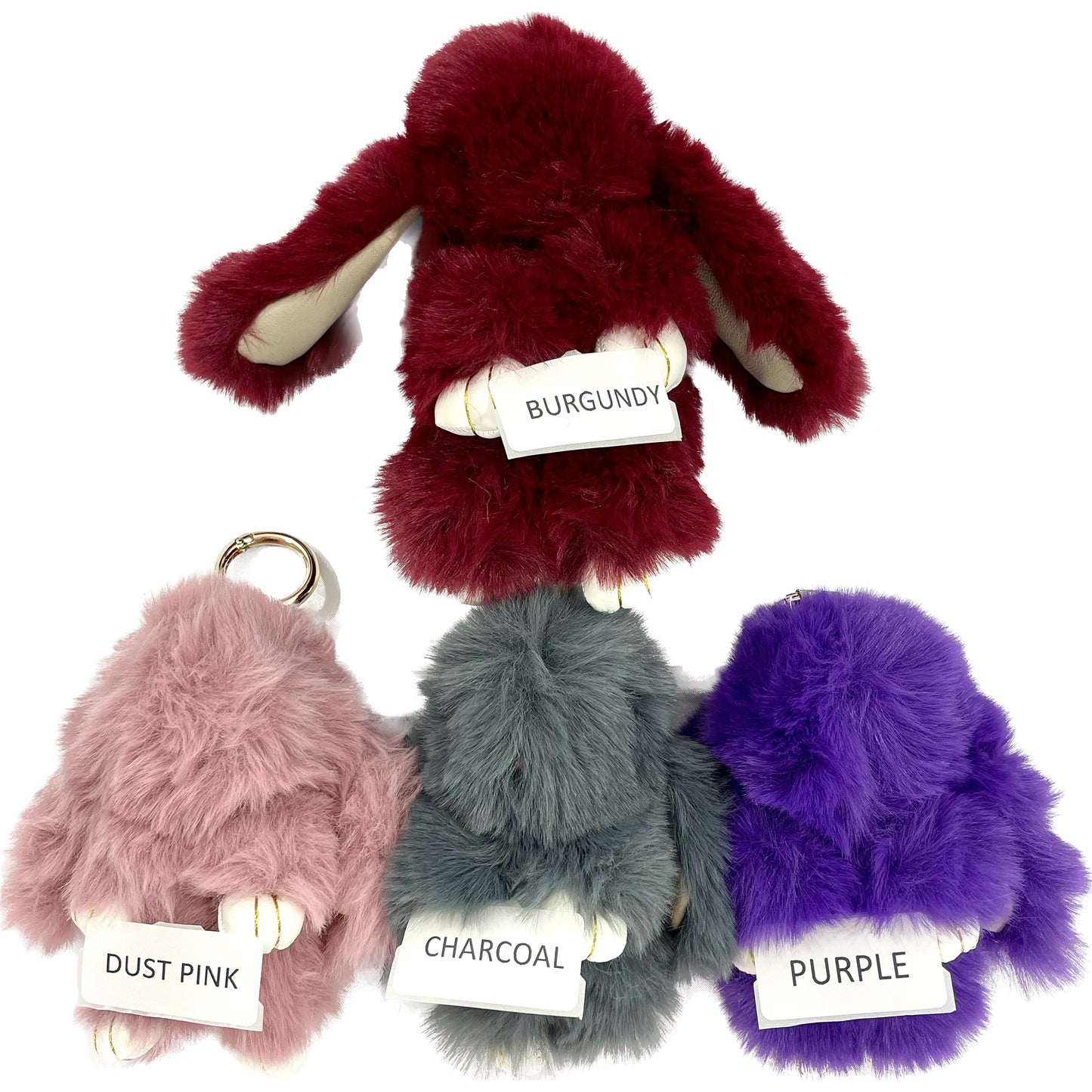 SMALL RABBIT POM POM KEY CHAIN KC0225-5 (12PC)